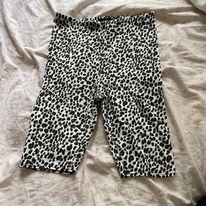 Cheetah print biker shorts